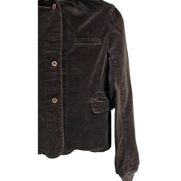 Y2K Wet Seal Velvet Peacock Hooded Blazer Jacket M Vintage 2000s - Picture 7 of 13